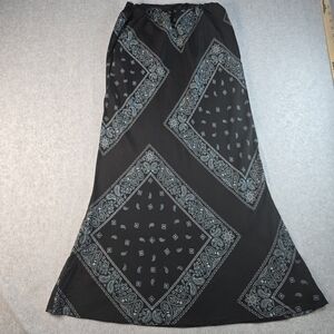 XOXO 90s Y2K Black Paisley Women's Skirt Medium